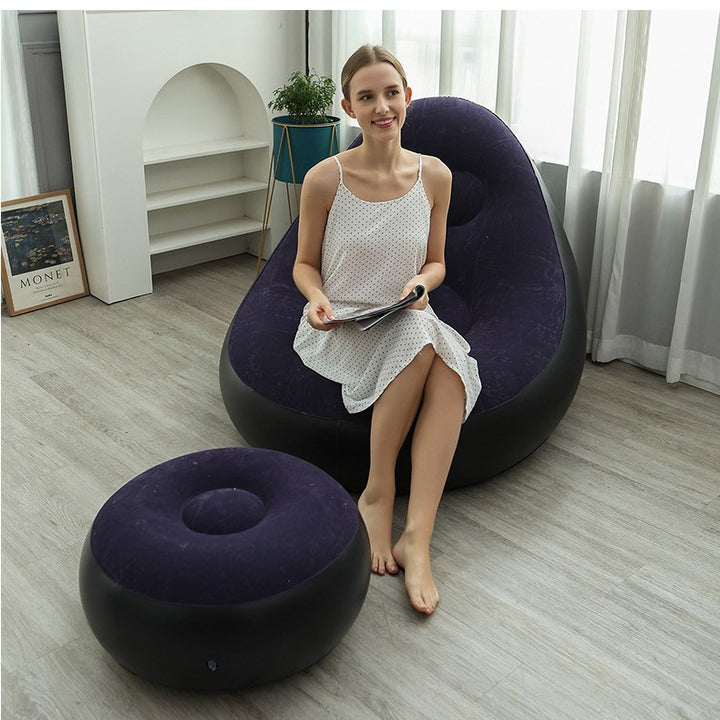 Kvinne oppblåsbar komfortsofa med ergonomisk ryggstøtte Skanto