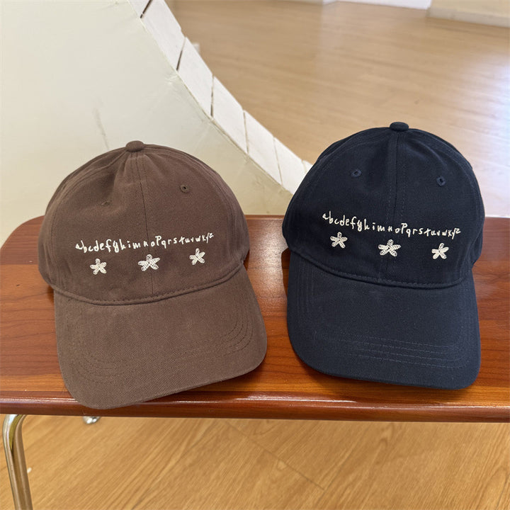 Kvinnenes Uformelle Broderte Bomulls Baseballcaps Skanto