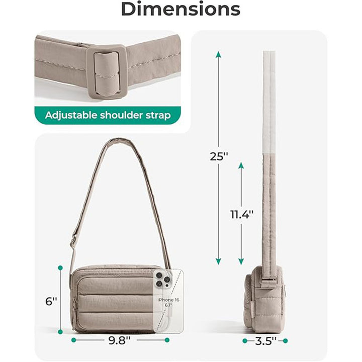 Moderne crossbody-veske med flere rom Skanto