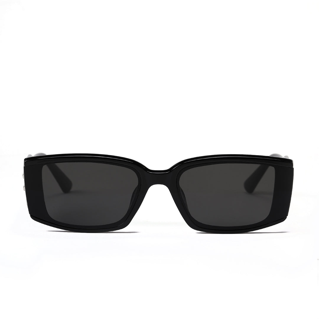 Damer elegant rektangulær solbrille med stilig acetatinnramming Skanto