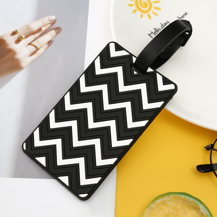 Unisex Chevron Patterned Luggage Tag Skanto