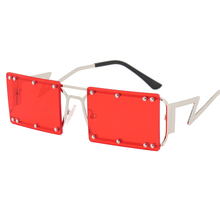 Dame Mote Solbrille med iøynefallende geometrisk design Skanto