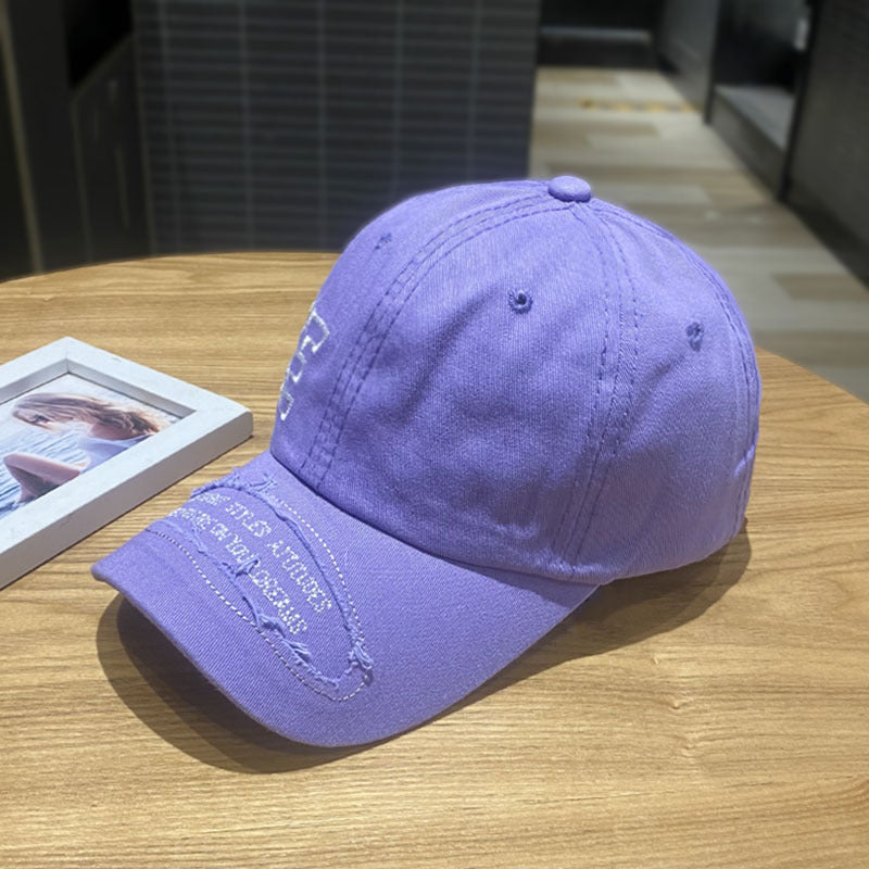 Kvinne's Slitt Uformell Denim Caps Skanto