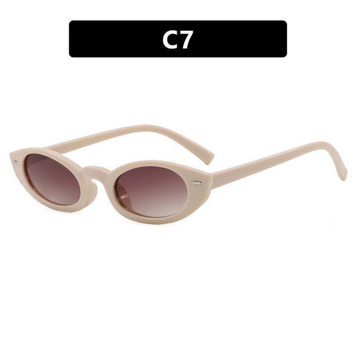 Dame Cat-Eye solbriller med moderne gjennomsiktig ramme Skanto