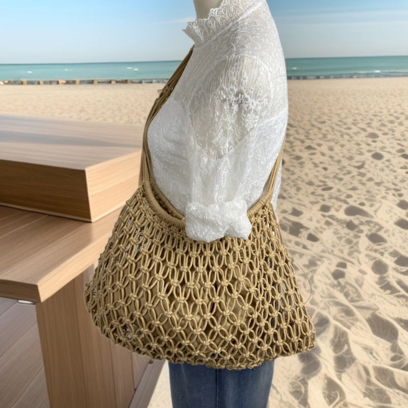 Håndknyttet strandveske Skanto
