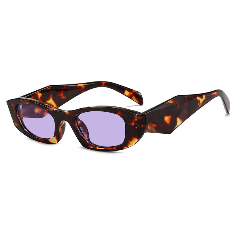 Dame trendy Cat-Eye solbriller med unikt ramme og UV-beskyttelse Skanto