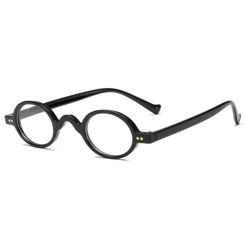 Dame rund solbrille i retrostil Skanto