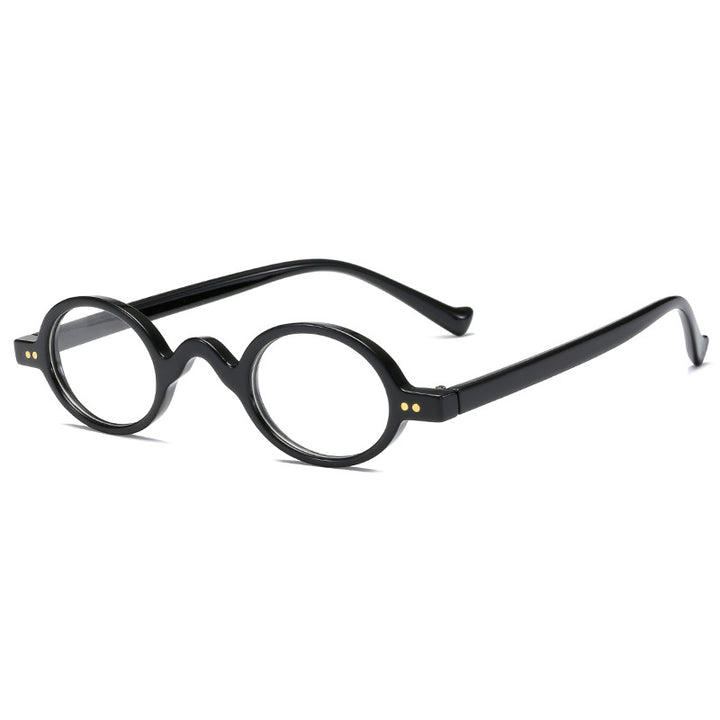Dame rund solbrille i retrostil Skanto