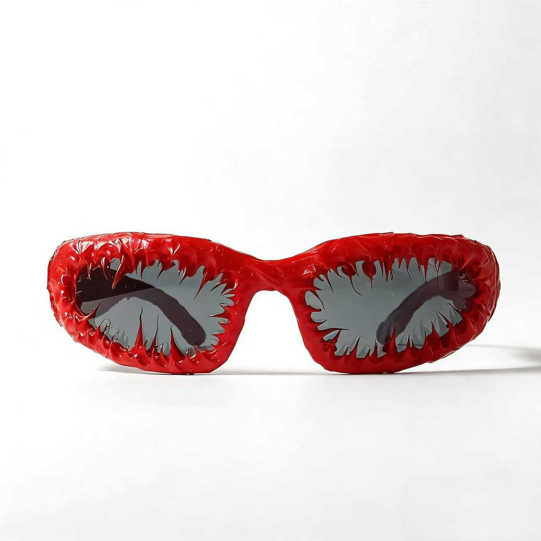Damer kreativ design-solbrille med unik strukturert ramme Skanto