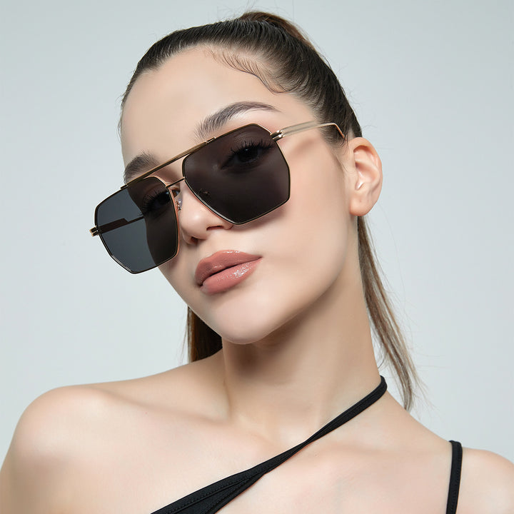 Damer elegant sekskantet solbrille Skanto