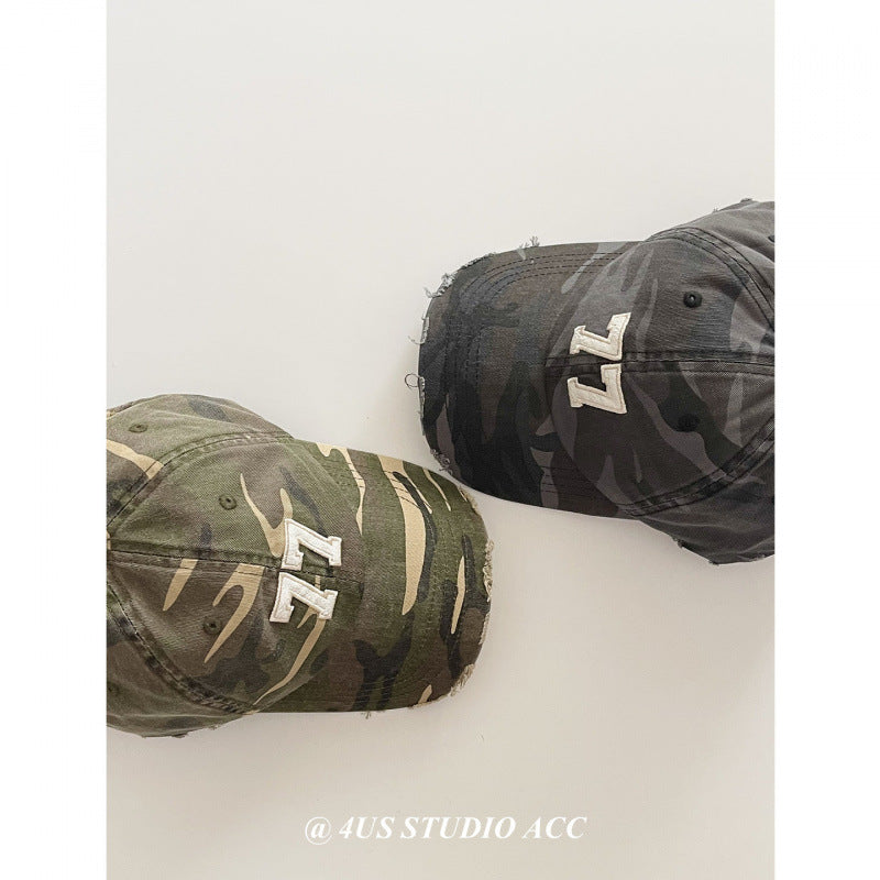 Kvinnenes slitt kamuflasje baseball caps Skanto