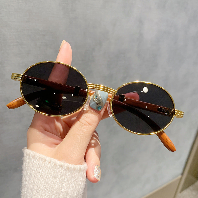 Dame Vintage-stil solbrille med tre innerramme Skanto