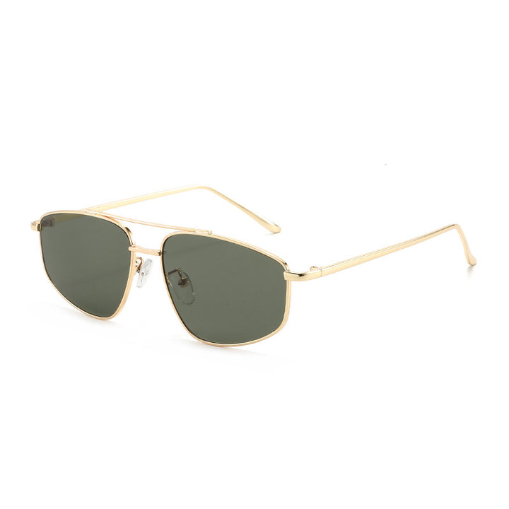 Dame geometrisk solbrille med høykvalitets metallramme og polariserte glass Skanto