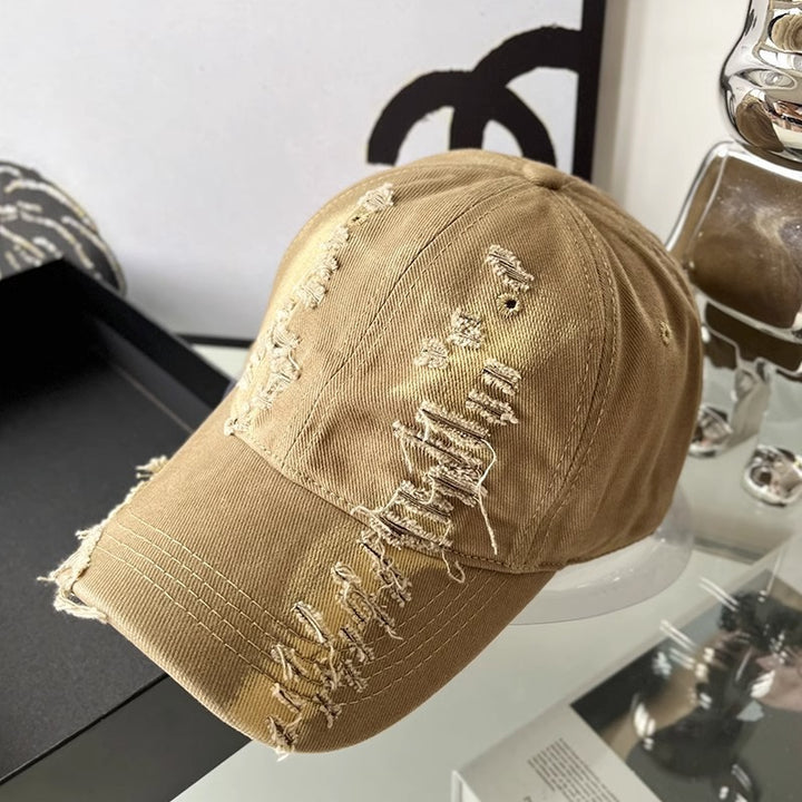 Unisex Slittet Denim Kappe Skanto