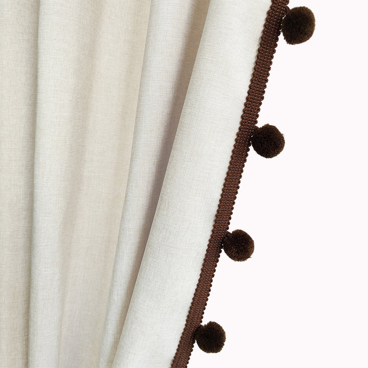 Teksturerte Pom Pom Trim Dusjforheng Skanto