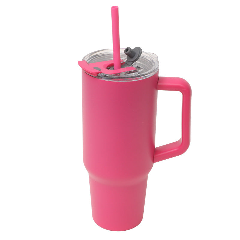 Unisex Isolert Drikkekopp med Håndtak og Innebygd Sugerør Skanto