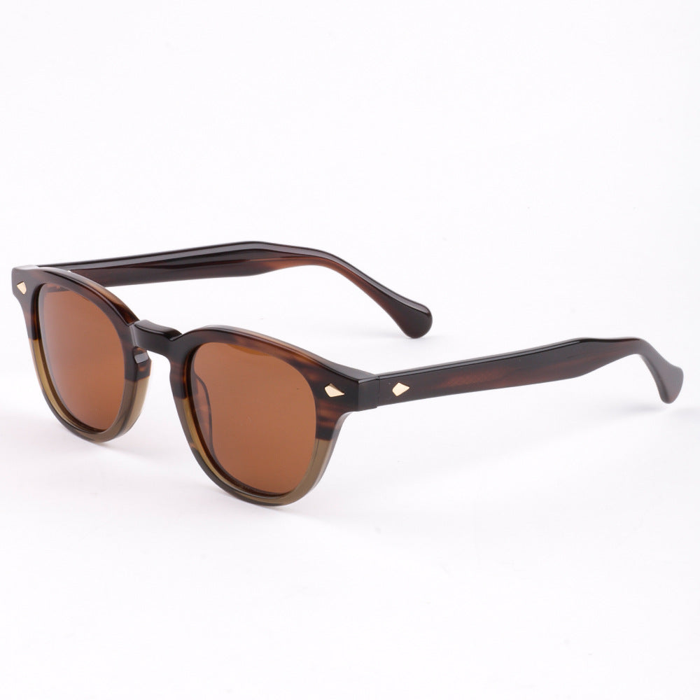 Dame solbrille med eksklusiv geometrisk ramme og polariserte glass Skanto