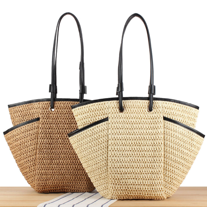 Tote bag with thoughtful compartment design and durable leather handles Skanto