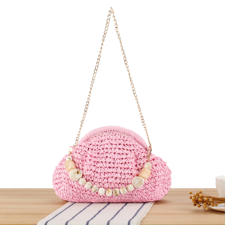 Shoulder Bag with Elegant Pearl Embellishment Skanto