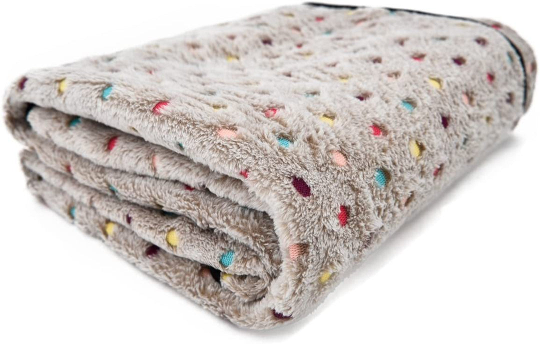 Damen Fluffy Kosedekke med fargerik prikkedesign Skanto