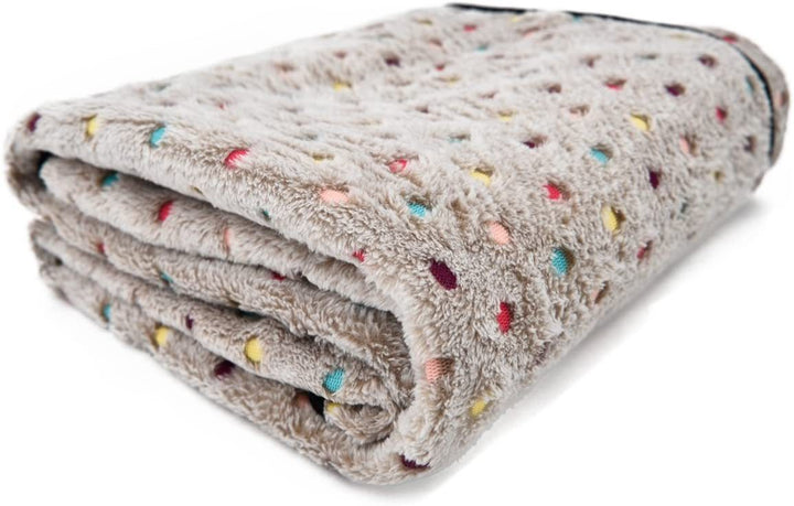 Damen Fluffy Kosedekke med fargerik prikkedesign Skanto
