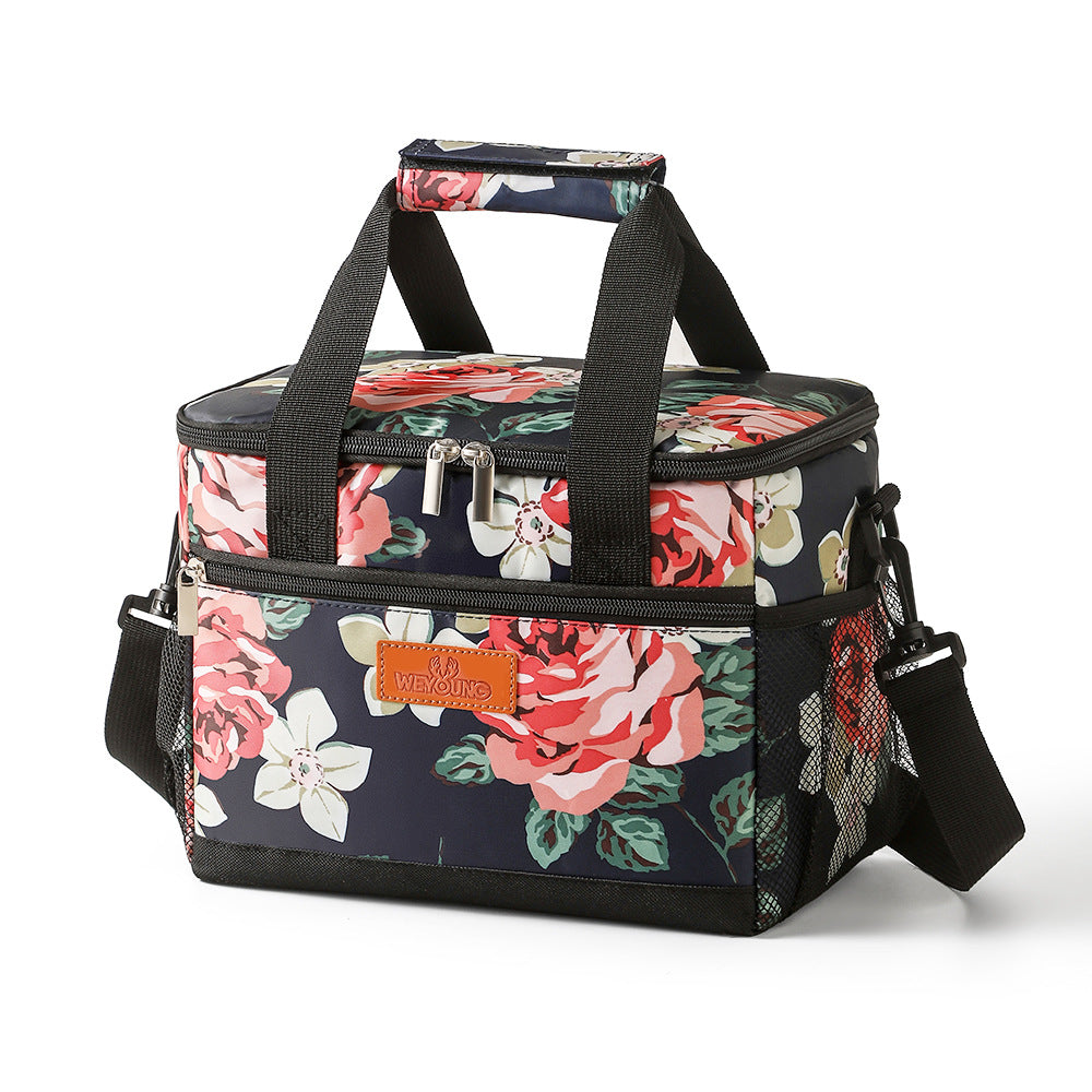 Dame Isolert Kjølebag med elegant blomstermønster Skanto