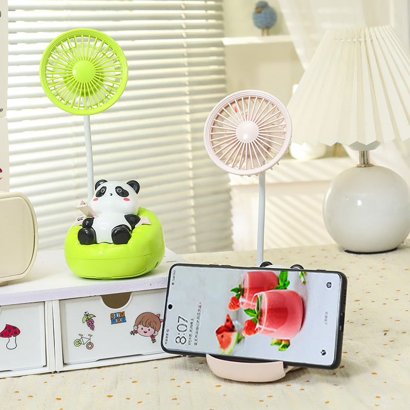 Dame Bærbar Mini-vifte med søtt panda-design Skanto