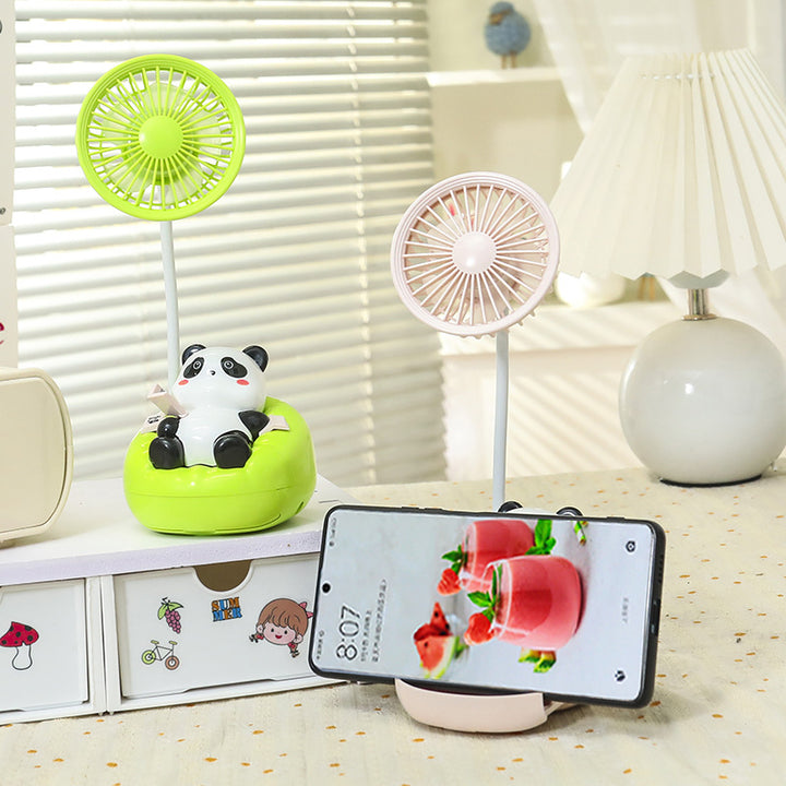 Dame Bærbar Mini-vifte med søtt panda-design Skanto