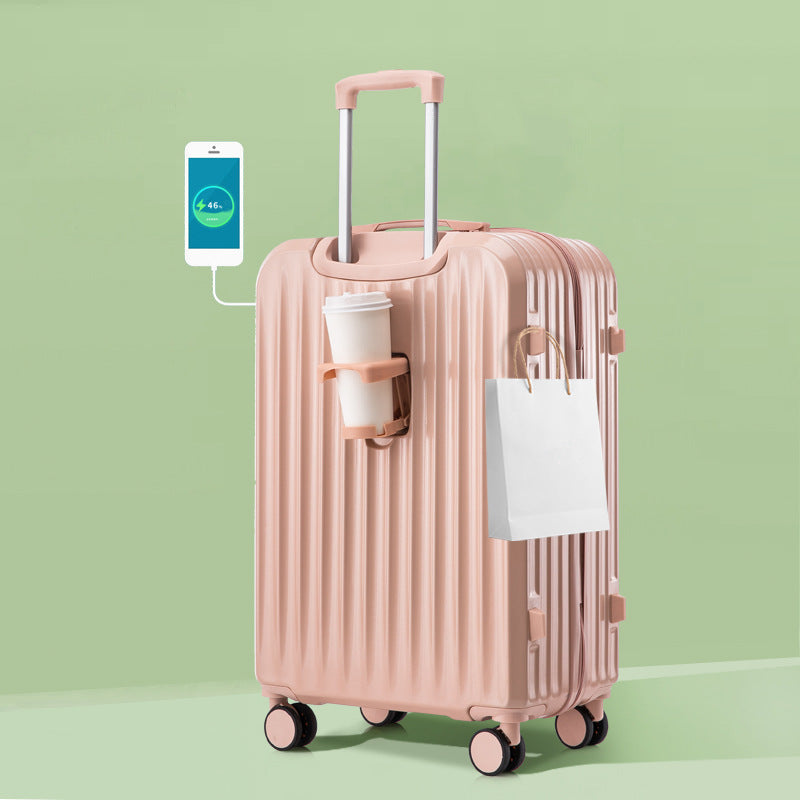Unisex Smart Charging Hard-Shell Travel Suitcase Skanto