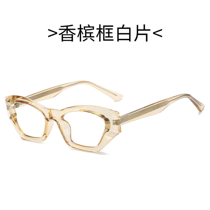 Damer Cat Eye solbriller med moderne transparente detaljer Skanto