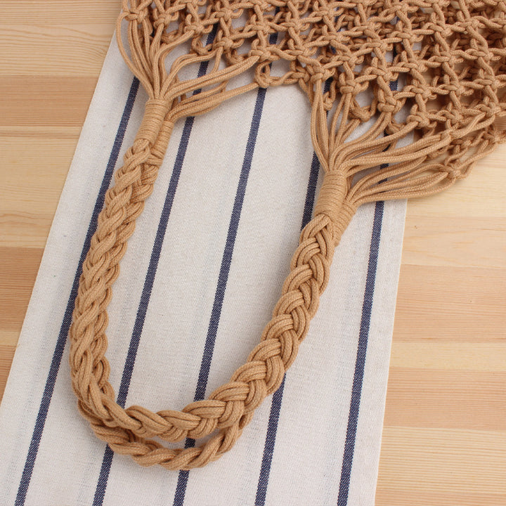 Net bag made of handmade natural material with unique pattern Skanto