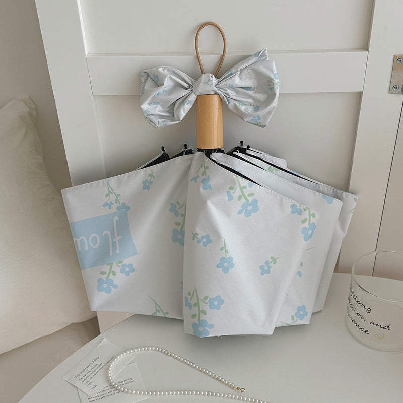 Damer Faltende Paraply med stilfullt blomsterdesign Skanto