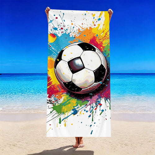 Fotballmotiv strandhåndkle Skanto