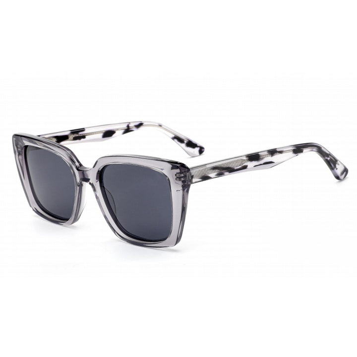 Damer oversized solbriller med matt finish og stilige detaljer Skanto