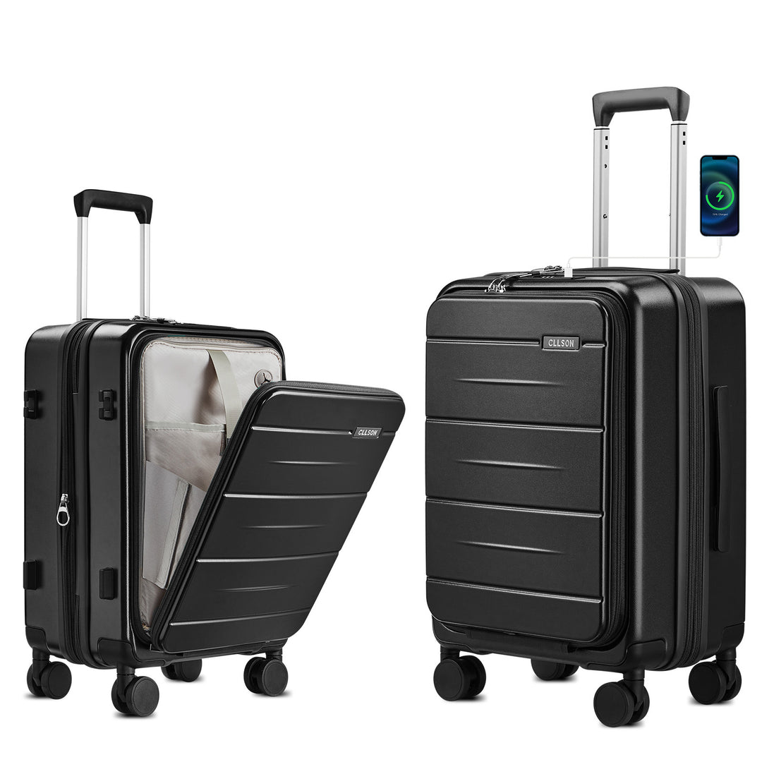 Unisex Multi-Funksjonell Hard Shell Trolley Koffert Skanto