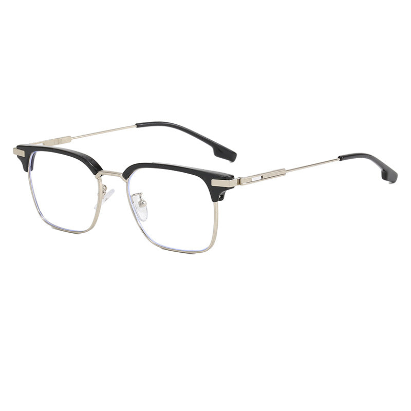 Dame kvadratisk solbrille med lett metallramme og brede stenger Skanto