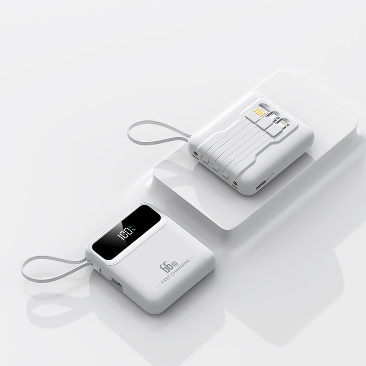 Kompakt powerbank med hurtiglading og digital batteristatus Skanto