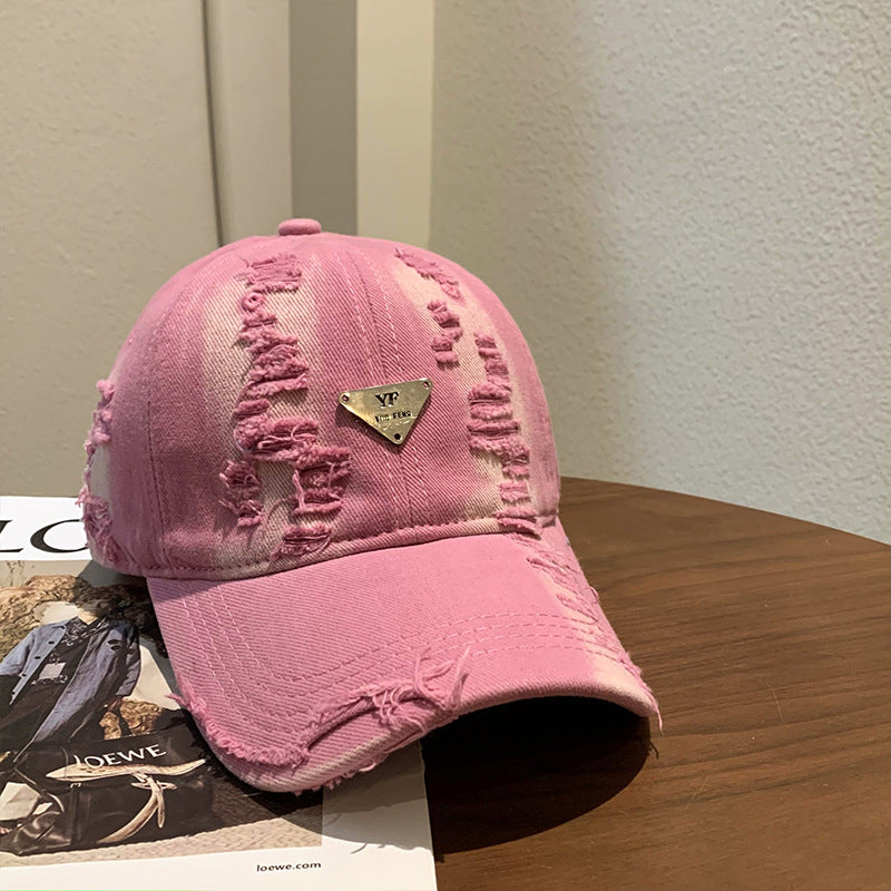 Damer's Slittet Denim Baseball Cap Skanto 1784084082