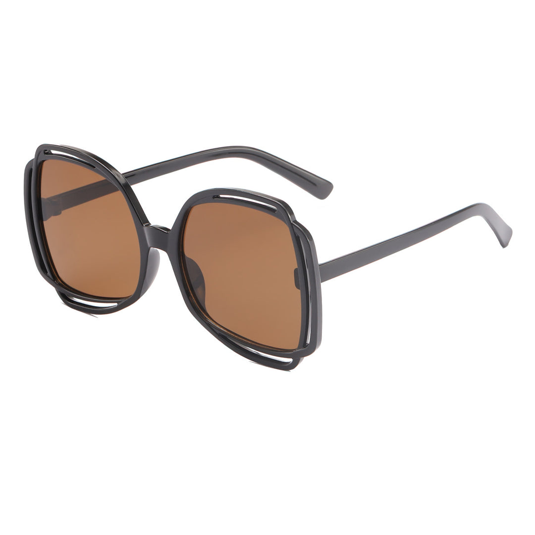 Dame Fasjonssolbrille med moderne ramme og UV-beskyttelse Skanto