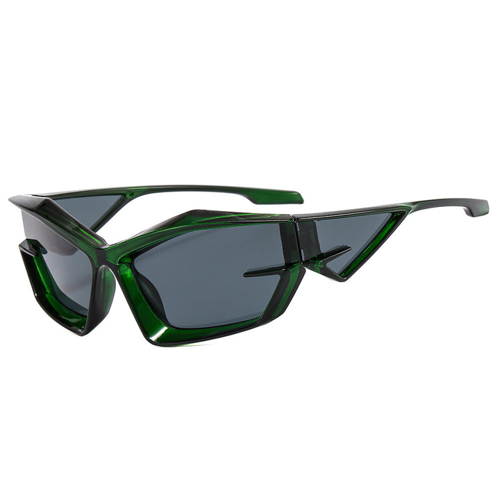 Damer futuristisk solbrille med unikt polygon-design Skanto