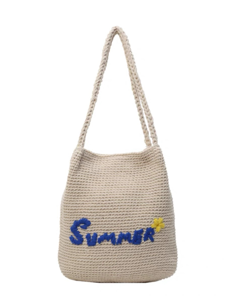 Makramee Posesekk med sommermotiv Skanto