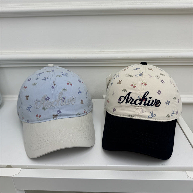 Dame Floral-Brodert Baseball Cap Skanto