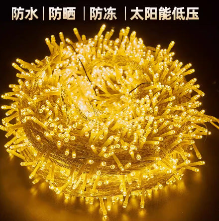 Varm Hvit Stjerne Og Globe LED Lyskjede Med Batteripakke Og Værbestandige Pærer Skanto
