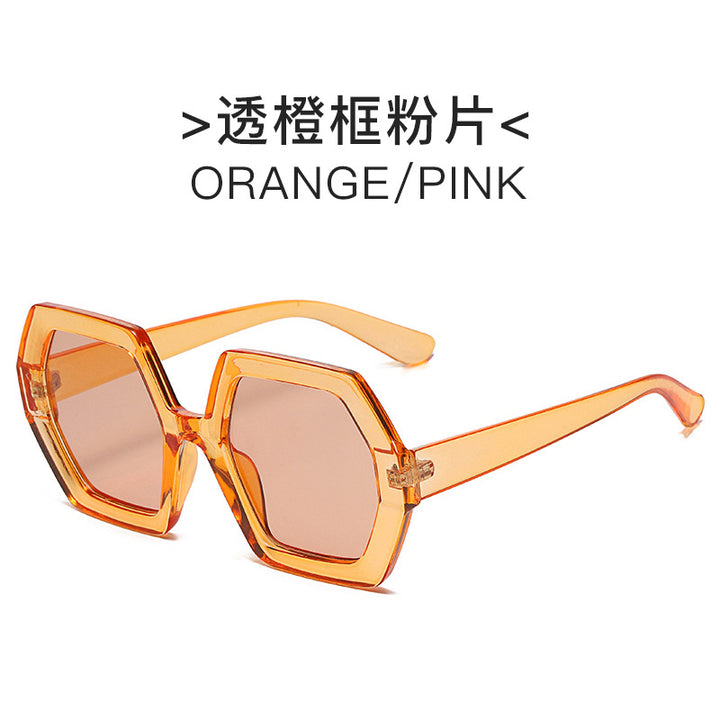 Dame ekstravagante heksagonal solbrille Skanto