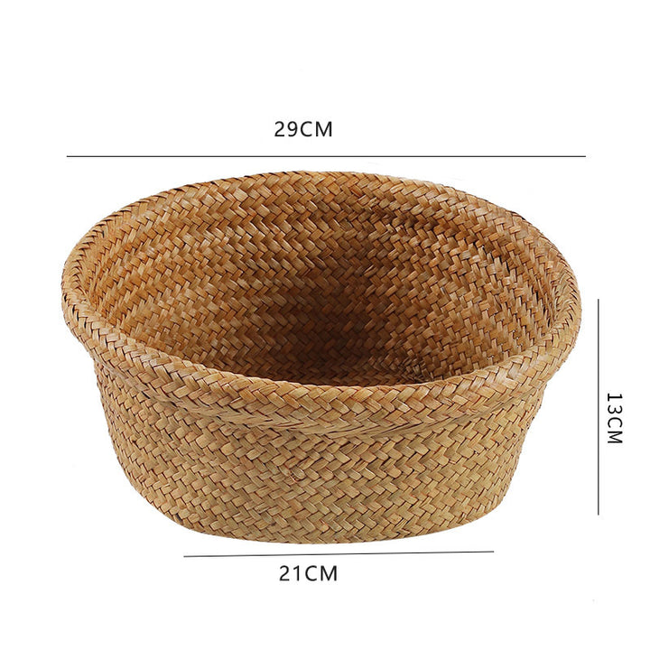 Unisex Oval Oppbevaringskurv laget av flettet naturmateriale Skanto