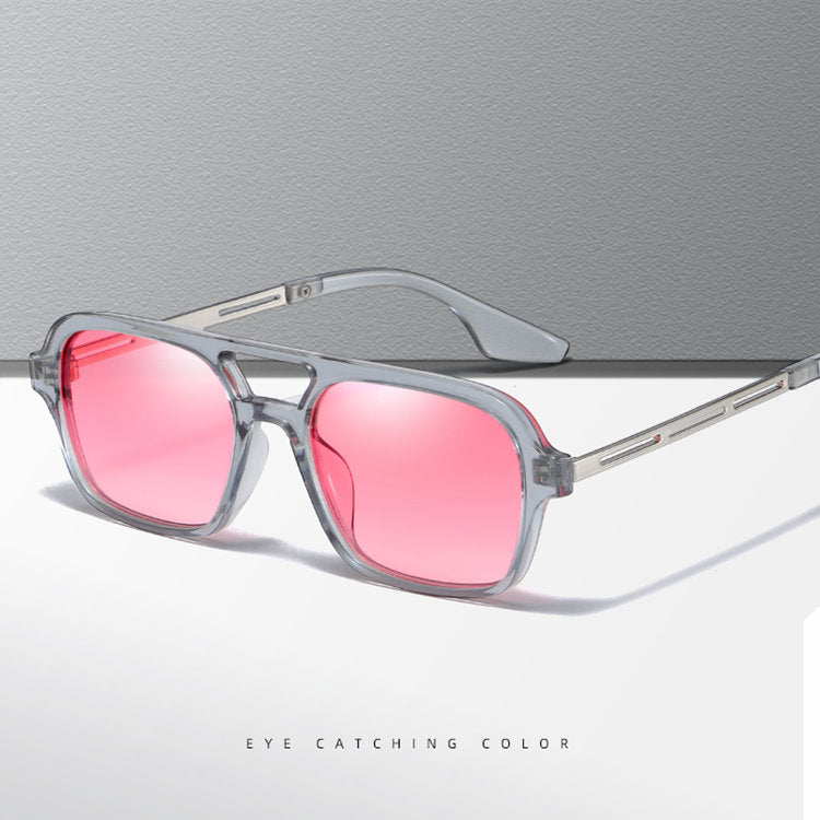 Dame designer solbrille med blå linser Skanto