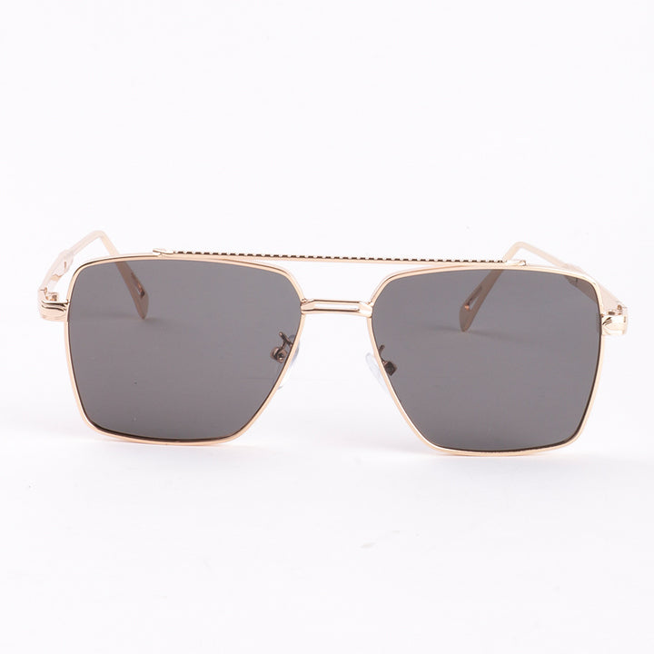 Dame oversized solbriller med elegant metallramme Skanto