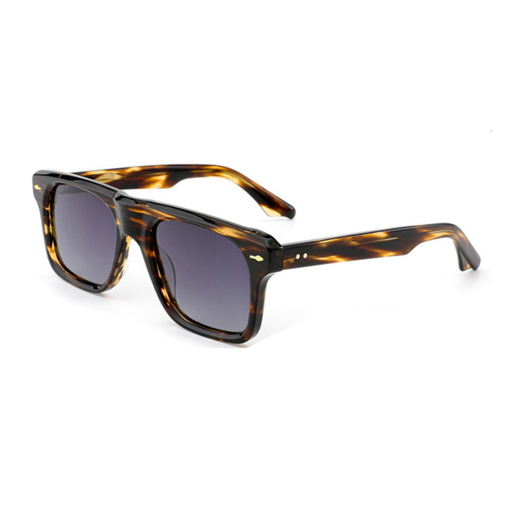 Damer moteriktig solbrille i elegant skilpaddedesign Skanto