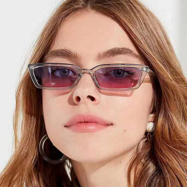 Damer Minimalistisk Rektangulær Solbrille Skanto