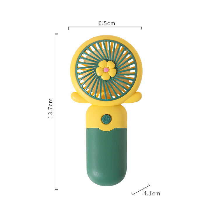 Unisex Bærbar Håndvifte med glad Blomster-design Skanto